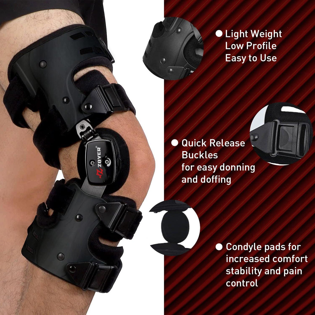 Zero Racing Back Brace Zoyer Recovery+ Zero Gravity Knee Brace