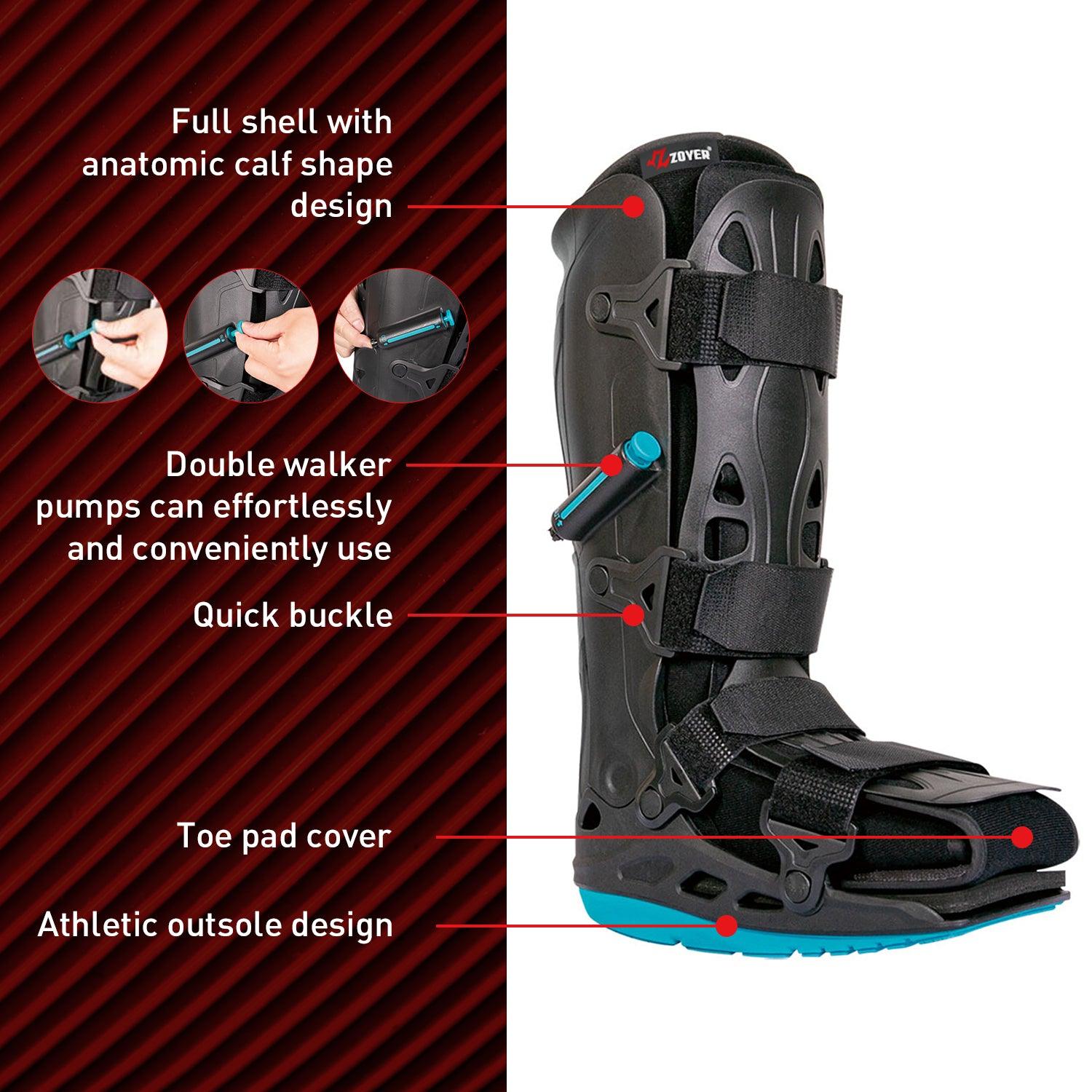 Zoyer Recovery+ 17" Pro Walker Boot w/ Dual Pumps - ZoyerUSA
